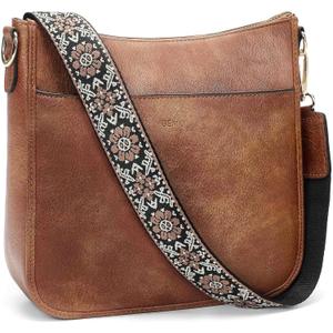 GEMIU Crossbody Bags for Women Hobo Travel Work Crossbody Purse with Adjustable Wide Strap