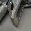 Christmas Tree Toppers Lighted with 6 Projection Modes, Christmas Star Tree Topper with Built-in LED Rotating Lights, Silver 3D Glitter Projection for Xmas Party Holiday Decorations