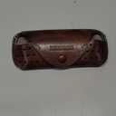 TOURBON Leather Eyeglass Carrying Case Belt Holder Reading Glass Protective Pouch