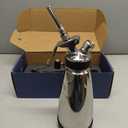 Whipped Cream Dispenser Stainless Steel Keep Warm and Cold,500mL/1 Pint Double Wall Thermos Whipped Cream Maker,5 Various Stainless Decorating Nozzles,1 Cleaning Brush,N2O Chargers NOT Included