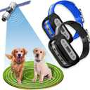 GPS Wireless Dog Fence System for 2 Dog, Electric Satellite Technology Pet Containment System by GPS Signal Boundary Pets with Waterproof & Rechargeable Collar Receiver (Black)