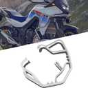 for XL750 TRANSALP XL 750 Transalp 2023 2024 2025 2026 Accessories Motorcycle Bumper Anti-Collision Bar Engine Guard Guard Frame Bumper Engine Protector (Upper Bumper Silver)