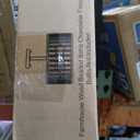 Wood Beaded Chandelier - Farmhouse Boho Light Fixture, Rustic Semi Flush Mount Ceiling Light, Oak 2 Lights Nursery Light Fixture for Hallway Foyer Bedroom Kitchen Island Living Room