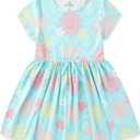 Disney Moana Girls 2 Pack Dress for Toddler and Big Kids (6, Blue/Pink)