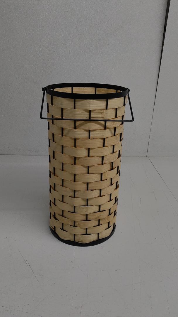 Fred Mayer Wicker Rattan Basket on Metal Frame 15"x7,5"