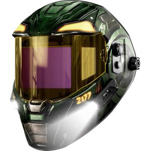 ANDELI Welding Helmet with 2 LED Light PRODigital Filter with Internal Display,7.2"x3.2" Auto Darkening Panoramic ViewType-C Fast Charging,True Color for Weld Cut Grind1500mAh+