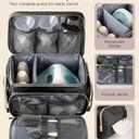 Breast Pump Bag Kit for Spectra S1/S2, Pumping Bag with Bottle Brush Set, 10 Flange Inserts for 24mm Flange, Nipple Ruler, Waterproof Mat, Pump Carrying Case for Work, Travel, Black