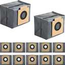 Pure Realm12 Pack Replacement Dust bags Compatible With Eufy Clean X8 Pro X10 Pro Omni Robot Vacuum Self-Empty StationLarge Capacity Disposable Replacement dust Bag Accessory