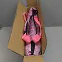 American Mahjong Game Set, 166 Pink Tiles (1.2"), 4 All-in-One Color Rack/Pushers & Drawstring Bag, Complete Mahjong Sets with Pink Printed Carrying Bag and Mahjong Tile Set Accessories