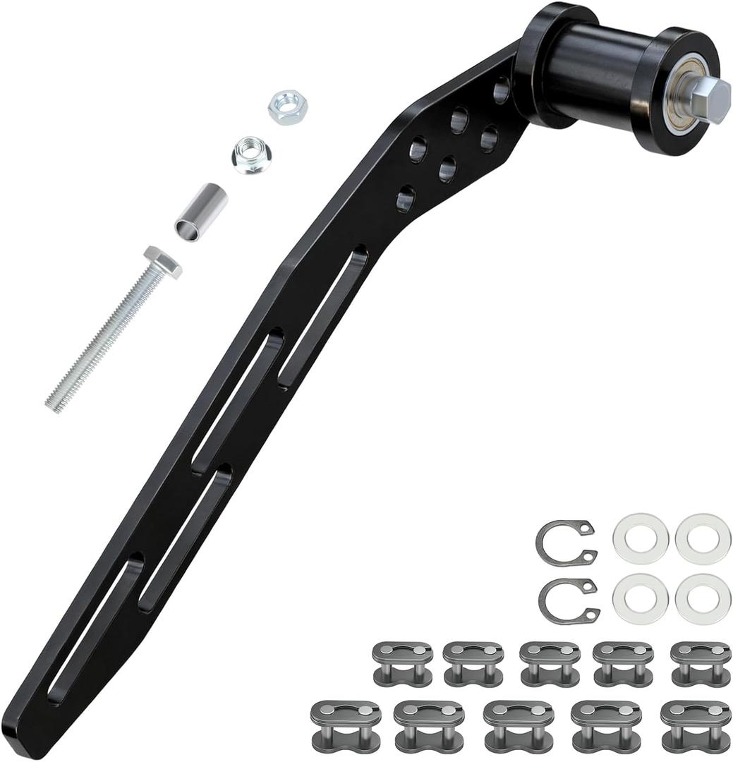 Universal Mini Bike Chain Tensioner Adjuster Bracket Compatible with Predator 212cc 79cc 224cc 196cc GX160 Engine Coleman CT200U CT200U-EX BT200X CT100U Baja DB30 Mega Moto 80cc Minibike Parts (Black)