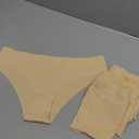 Camel Toe Seamless Underwear for Women 3 Pack V Waist Invisible Proof No Show Panty Liners Concealer Workout Underwear (X-Large)