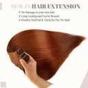 26 Inch Long Weft Hair Extensions Real Human Hair Double Weft Copper Red Sew in Extensions Remy Hairs for Women Hand Tied Real Hair Bundles Silky Straight Full Ginger Sewing Hairs Extension 120G