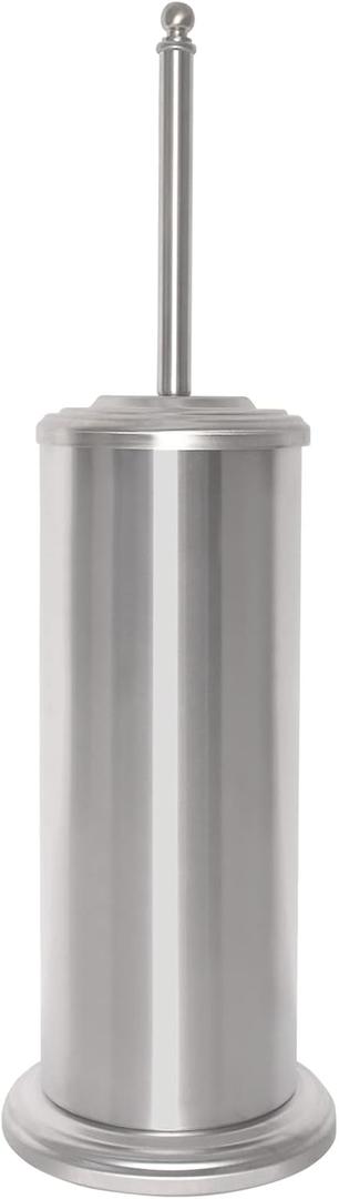 DOWRY Anti-Hand Off Toilet Plunger with Holder for Bathroom, Powerful Efficient Force Suction Cup, Heavy Duty, Deep Cleaning, Nickel Brushed