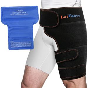 LotFancy Hip Brace with Hot Cold Pack, Gel Ice Pack Groin Wrap Support for Women and Men, Compression Brace for Hamstring, Thigh, Sciatica, Arthritis, Bursitis, Injuries, Nerve Pain Relief LotFancy Hip Brace with Hot Cold Pack, Gel Ice Pack Groin Wrap Support for Women and Men, Compression Brace for Hamstring, Thigh, Sciatica, Arthritis, Bursitis, Injuries, Nerve Pain Relief