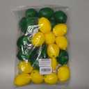 Lorigun 48 Pcs Fake Lemons Artificial Fruits Limes with Leaves, Faux Yellow Lemons Decor Realistic Fake Fruits Lemon for Bowls Decor Table Centerpieces Summer Lemon Decorations Party Kitchen
