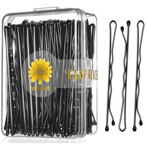 100PCS 2.4Inch Bobby Pins Black,Pain-Free Bobby Pins for All Hair Types,Hair Pins for Women Girls,Hairpins for Buns with Box(Black)