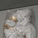 FOERPL 10 Pcs Large Christmas Flowers, Glitter Christmas Flowers 10in Brown Artificial Magnolia Flower Ornaments Fold Floral for Christmas Tree Decorations Xmas Tree New Year Party Wedding Centerpiece