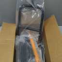 2-in-1 Manual Lawn Aerator Tool with Soil Core Storage Tray - 41.3" Heavy Duty Carbon Steel Garden Core Aerator Lawn Tool- Multifunctional Spike & Plug Aerator for Compacted Soil(Black + Orange)