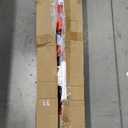 LookOurWay Feather Flag Pole Kit - 12 Feet Tall Advertising Flag Banner with Fiberglass Pole Kit and Ground Spike for Business Promotion - Grand Opening Flags - Open Blue & Red (10M1200107)