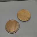 Amosfun  Wooden Lids for Glass Cups Vintage Bamboo Sealing Covers for Coffee Mugs Tea Cups and Candle Jars Dustproof and Multi-Use Mug Covers