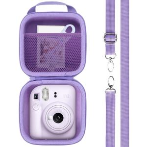 Hard Case Replacement for Fujifilm Instax Mini 12/11 Instant Camera (Lilac Purple Case)