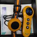 2-in-1 Dog Shock Collar & Dog Bark Collar - Smart Anti Barking Dog Training Collar with 5 Adjustable Sensitivity & 3300FT Remote for All Breeds IP67 Waterproof Rechargeable E-Collar (Orange)