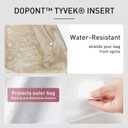 Lightweight Purse Organizer Insert Compatible with Coach City 30 Tote Bags, Zipper Bag Organizer with Cup Holder, 9 Pockets Handbag Stroage Travel Dividers,White-Beige/Medium