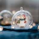 NUOBESTY Resin Snowman Figurine for Home Indoor Table Christmas Decoration