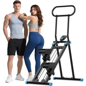 HXD-ERGO Stair Stepper for Home, New Version 6 Adjustable Resistance Vertical Climber Cardio Exercise Machine, Folding Stair Climber for Full Body Workout with Adjustable Handlebar