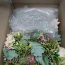 2 Pcs 11.2 ft Artificial Flower Garland with Lights Faux Floral Greenery Garlands Pink Peony Floral Garland Fake Flowers for Wedding Arch Party Tables Backdrop Decor