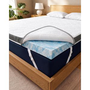 Mattress Topper King Size 3 Inch - Soft Cooling Gel Memory Foam Bed Pad