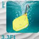 For AirPods Pro 3 Case Silicone - Waterproof, Shockproof, Drop Protection, Textured Design, Wireless Charging Supported, One-Piece Folding Design with Carabiner for Apple AirPods Pro 3rd Gen - Yellow