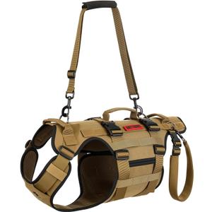 OneTigris Dog Lift Harness for Large Dogs, Dog Hip Support Brace, Full Body Lifter with Handles Invictus Multifunctional Mobility Assistance Vest for Back Legs (Brown, M)