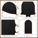 Toolterritary Set of 3 Metal Arch Backdrop Stand with Cover Set, (7.2FT, 6.6FT, 6FT Wedding Arch and Cover Set), Backdrop Arch for Party, Baby Shower, Birthday, and Graduation Ceremony
