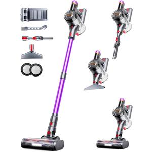 Feetis Cordless Vacuum Cleaner, 550W 45Kpa Vacuum Cleaners for Home, 60Mins Cordless Stick Vacuum with LED Display, SelfStanding & AntiTangle, 8in1 Wireless Vacuum for Carpet Pet Hair Hardfloor