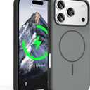 for iPhone 17 Pro Max Case, [Compatible with Mag-Safe] [Anti-Slip Edge Design] [Military Drop Protection] Heavy Duty Shockproof Hard Back Protective Phone Case - Black