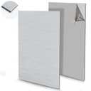 Blulu 2 Pcs Aluminum Composite Panel, 1/8" Thick Rectangle Aluminum Plastic Composite Sheet Plate for Industry Crafting Handcraft DIY Projects, Brushed Silver (24"x12")