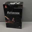 Astercook Knife Set, Kitchen Knife Set with Built-in Sharpener Block, Dishwasher Safe, 15 Pieces German Stainless Steel Knife Block Set, Black