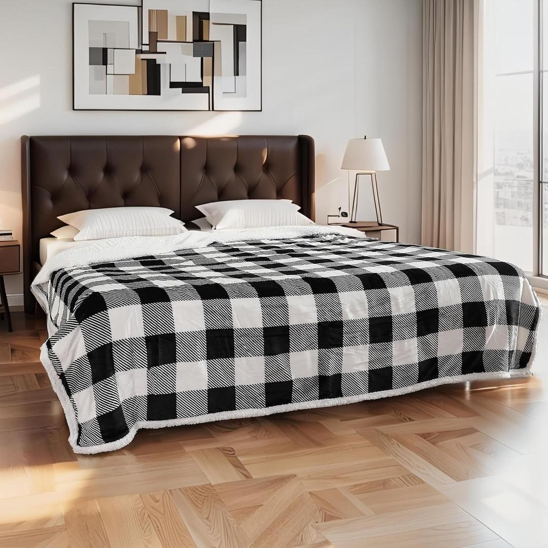 Electric Heated Blanket Full Size 72" x 84", Soft Flannel Heating Blanket for Bed, Sofa, Bedroom, 10 Heat Settings, 1-12H Auto Shut Off, Overheat Protection, Machine Washable, Striped Pattern