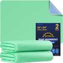 2 Pack 36 x 54 Extra Heavy Absorbency Washable Underpads, Waterproof Nursing Pads Incontinence Bed Pads, Reusable Washable Pee Pads for Dogs, Diaper Changing & Adults, Mattress Protector