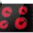 Electric Cooktop 30 Inch Hobsir, 4 Burner Electric Stove Top 6700W, Knob Control Built in Cook top, 30" Electric Stove Top Burner with Glass Protection Metal Frame, Double-ring burner, 220-240v, Knob 4-Zones 30inch 220v