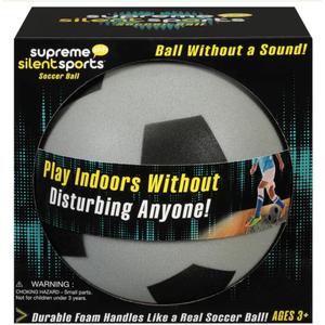 Supreme Silent Sports Soccer Ball, Ages 3+, White 