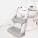 Fisher-Price Step Up Potty, 2-in-1 Training Seat with Safe Step Stool Ladder for Toddlers, Cushioned Toilet Training Seat, Anti-Slip Design, White