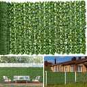 Faux Ivy Privacy Fence Screen 48PCS 20 x 20 Inch Artificial Faux Ivy Hedge Expandable Faux Privacy Fence with 100 pcs