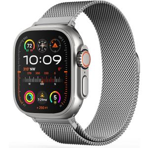 Original Stainless Steel Milanese Loop Compatible with Apple Watch Band 38mm 40mm 41mm 42mm 44mm 45mm 46mm 49mm, Magnetic Clasp Band for iWatch Series 11 10 9 8 7 6 5 4, SE 3 2 1 Ultra3 2, Women & Men