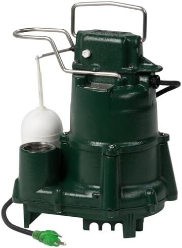 Zoeller M98 Flow-Mate Sump Pump - 1/2 HP - Cast Iron - LED Power Plug - High Flow - Vortex Impeller - Stainless Steel Hardware - Factory Tested and Float Operated - Submersible Sump Pump - 115V - Amazon.com