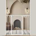 40.55" Extra Tall Baby Dog Pet Gate 29.92-46.85" Wide Indoor White