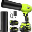 Leaf Blower Cordless with Battery and Charger, 980,000 RPM, Extended Nozzle,Lightweight Handheld Design,Blower for Patio Cleaning and Lawn Care,Birthday Gifts for Men Dad Husband Forest Green