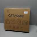 Apasiri Indoor Cat Houses for Indoor Cats, Warm Insulated Covered Cat Cave for Indoor Cats House, Strong Scratch-Resistant Capacity, Sturdy Fiber, Compatible with Heating Pads, Cat (Beige1)