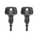 seork N181 Key Replacement (2 Pcs) for Thule Ski,Cargo Box,Roof,Crossbars and Carrier Racks Code N181